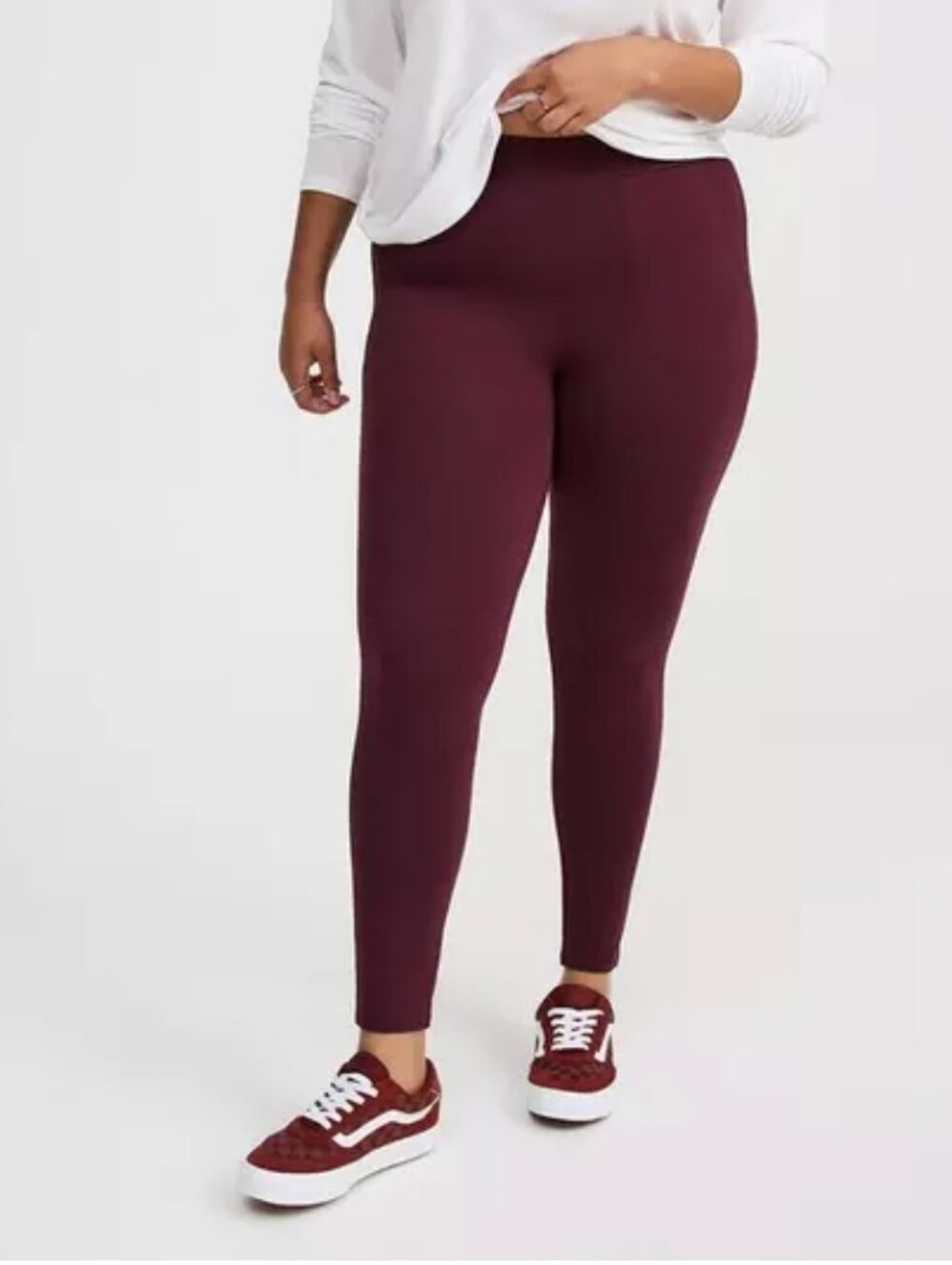 Torrid Plus Size Maroon Leggings - Classic High-Waist Comfort 2x